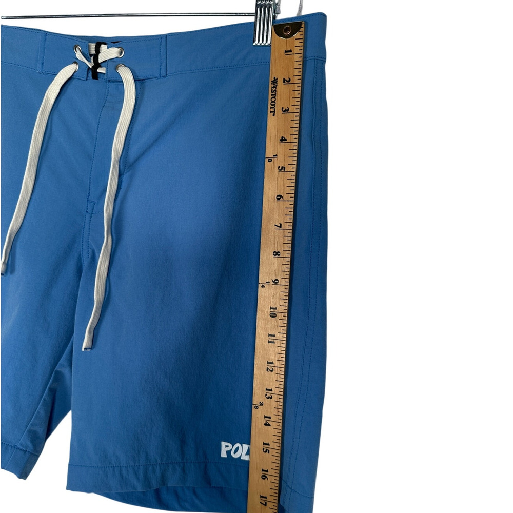 REI x Poler Estaban 32 Board Shorts $78 Waterproof Swim Trunks Drawstring Blue - Picture 5 of 6